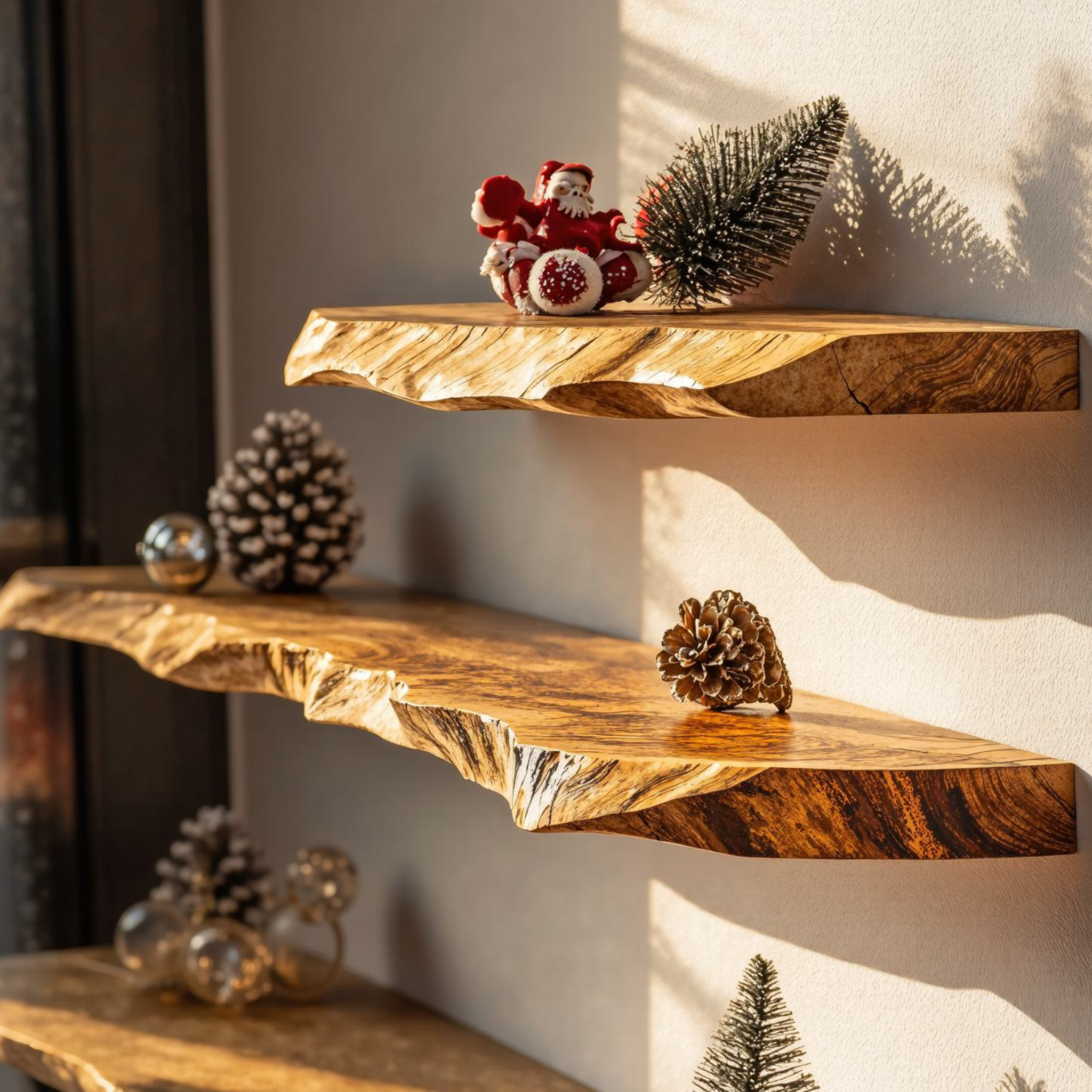 Wooden Floating Shelves Wall Shelves Xmas Decor SILDTFL078