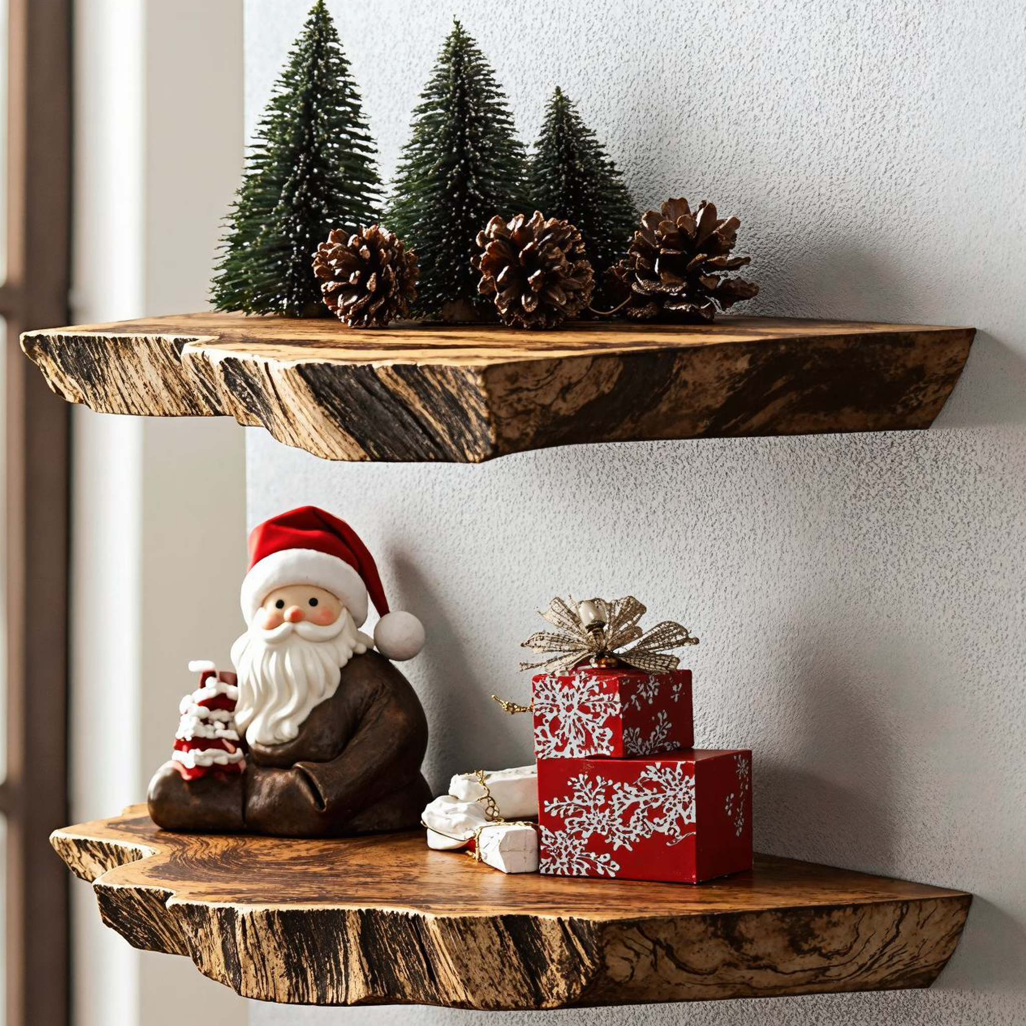 Floating Shelf Wooden Shelves Unique Xmas Decor SILDTFL073