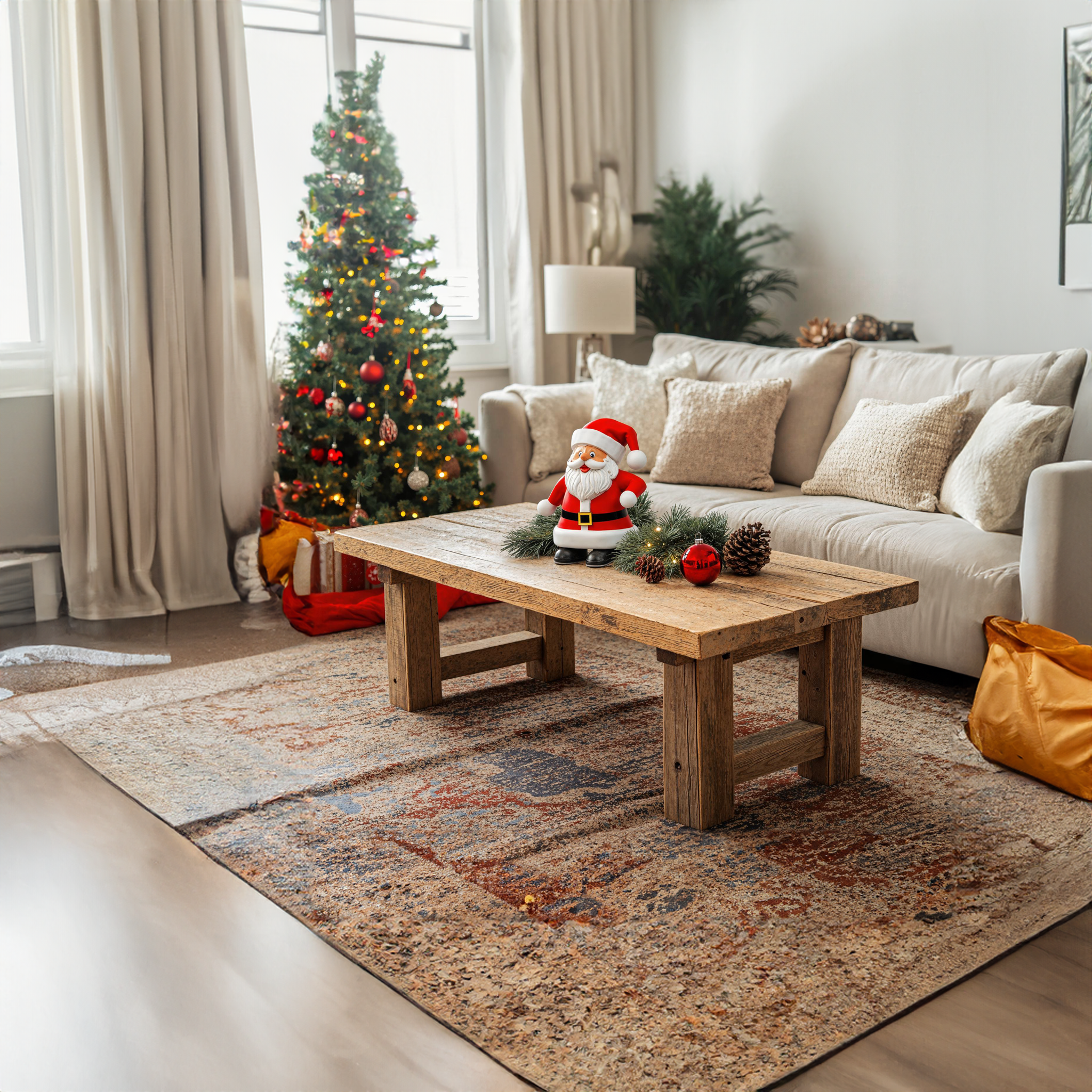 Living Edge Coffee Table Christmas Decor SILDTCFC003