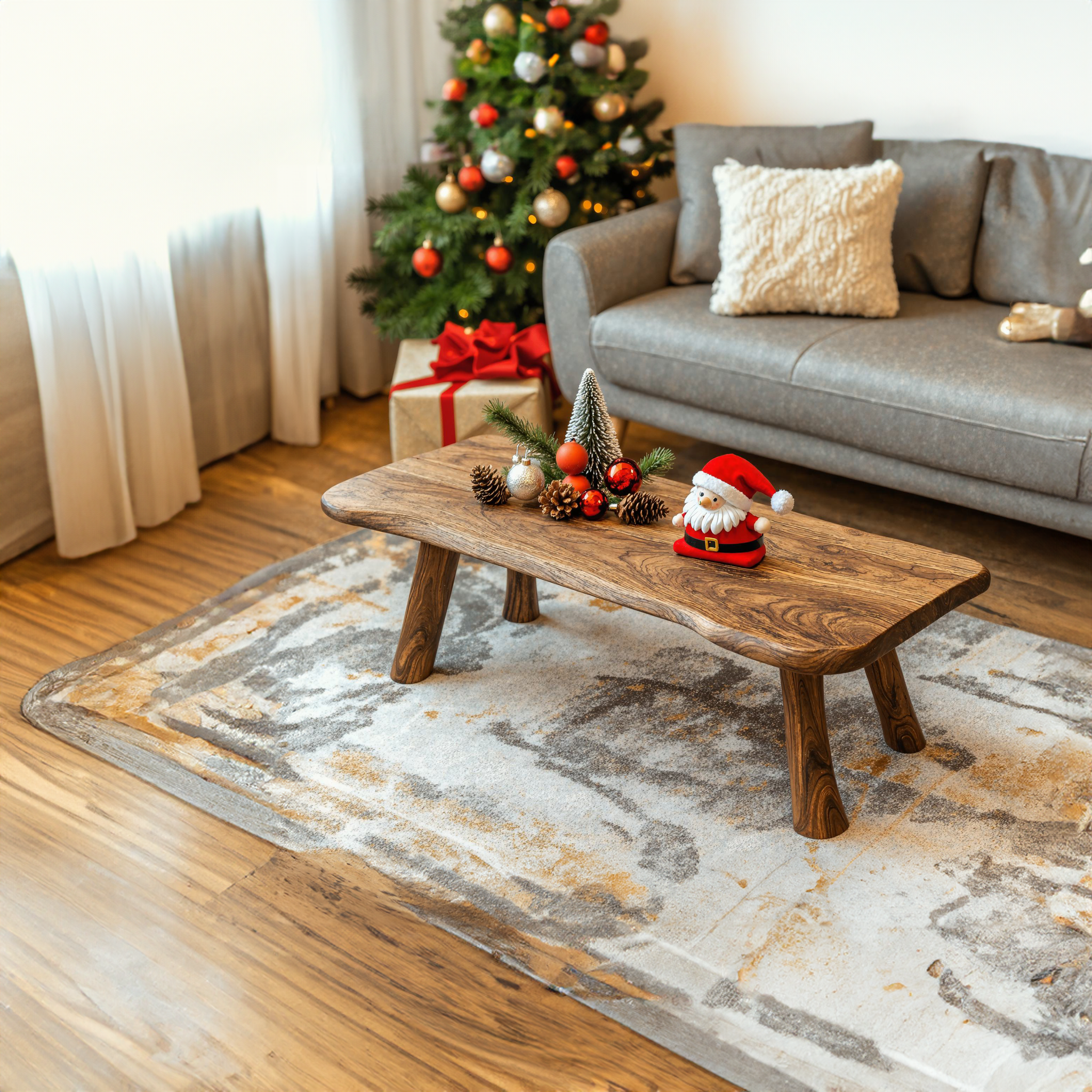 Christmas Coffee Table Farmhouse Decor SILDTCF013