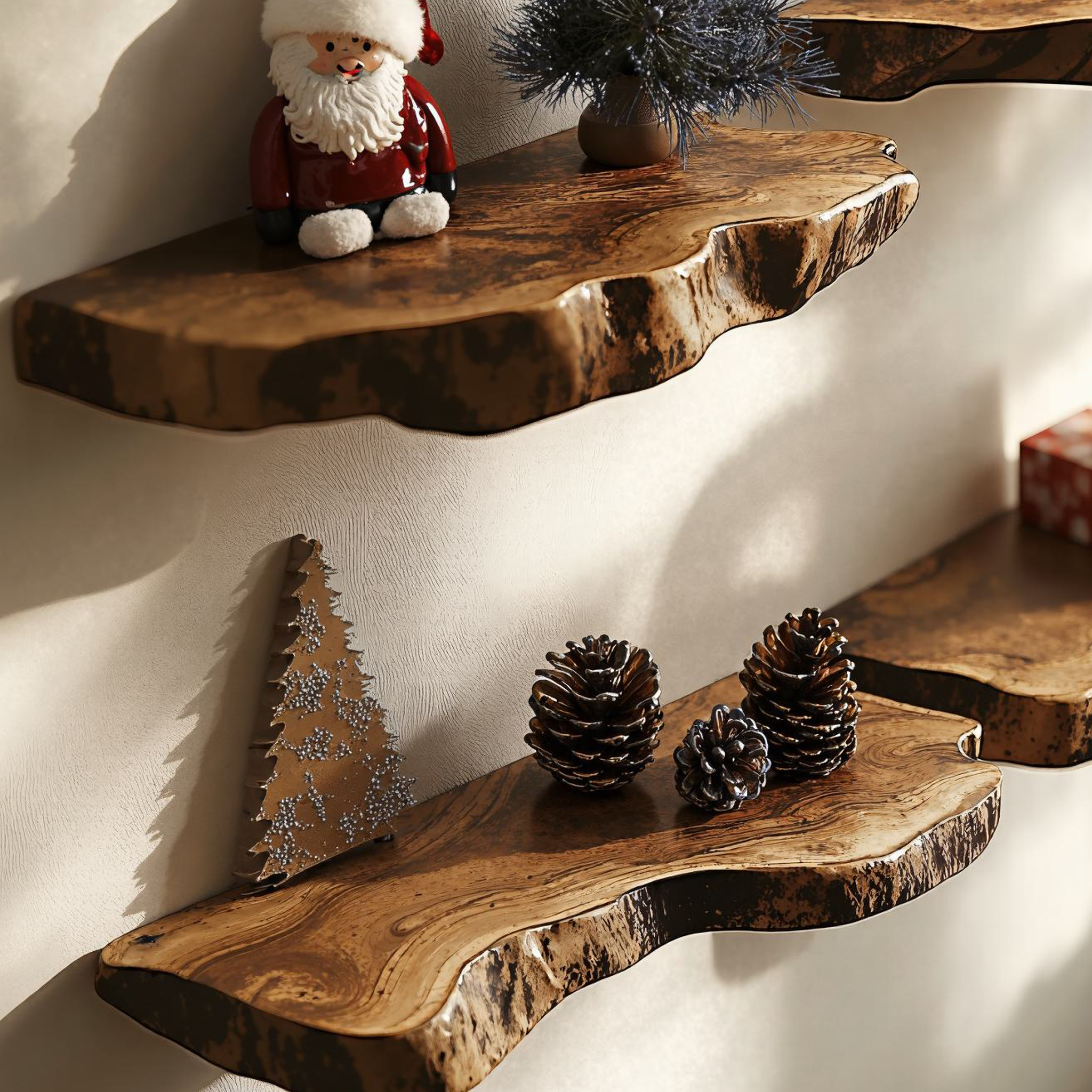 Handcrafted Xmas Wall Shelves Floating Shelves SILDTFL075