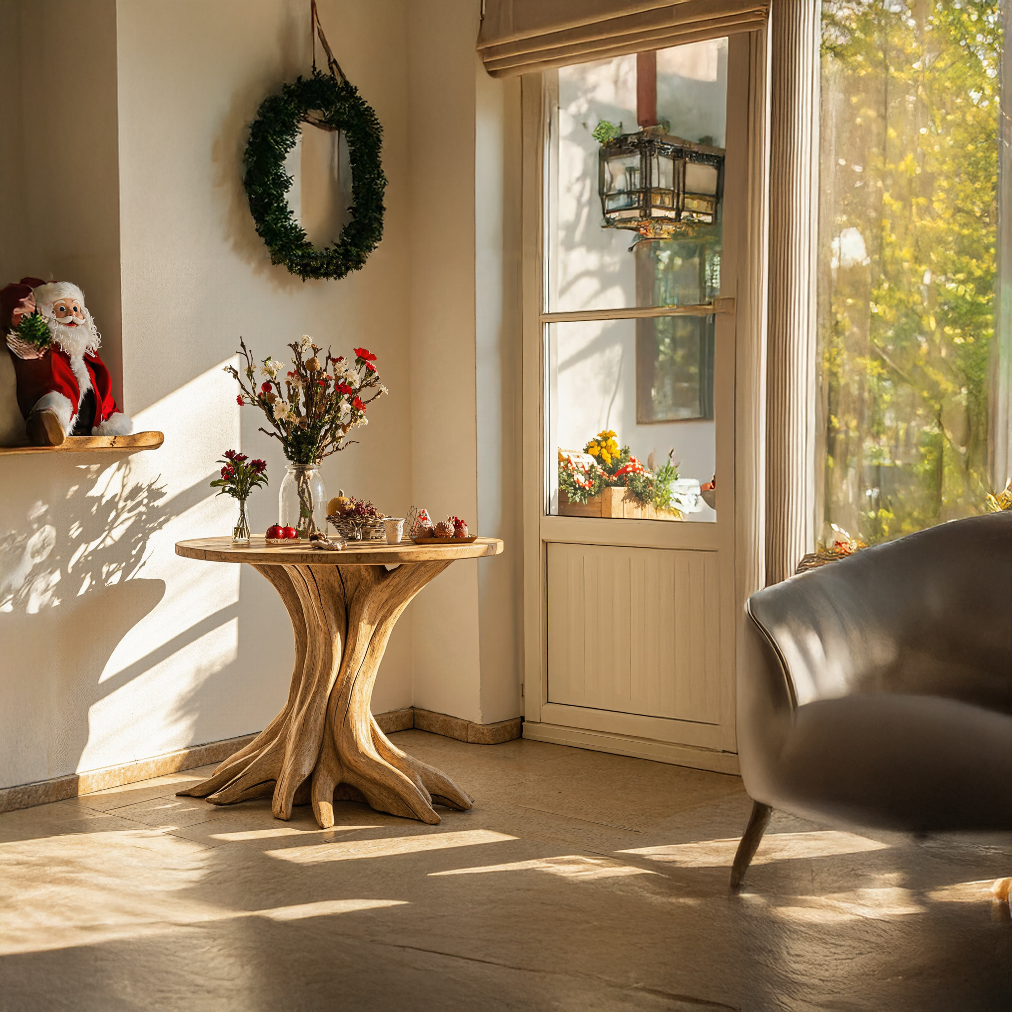 Reclaimed Wood Xmas End Table Farmhouse End Table Decor SILDTENC031