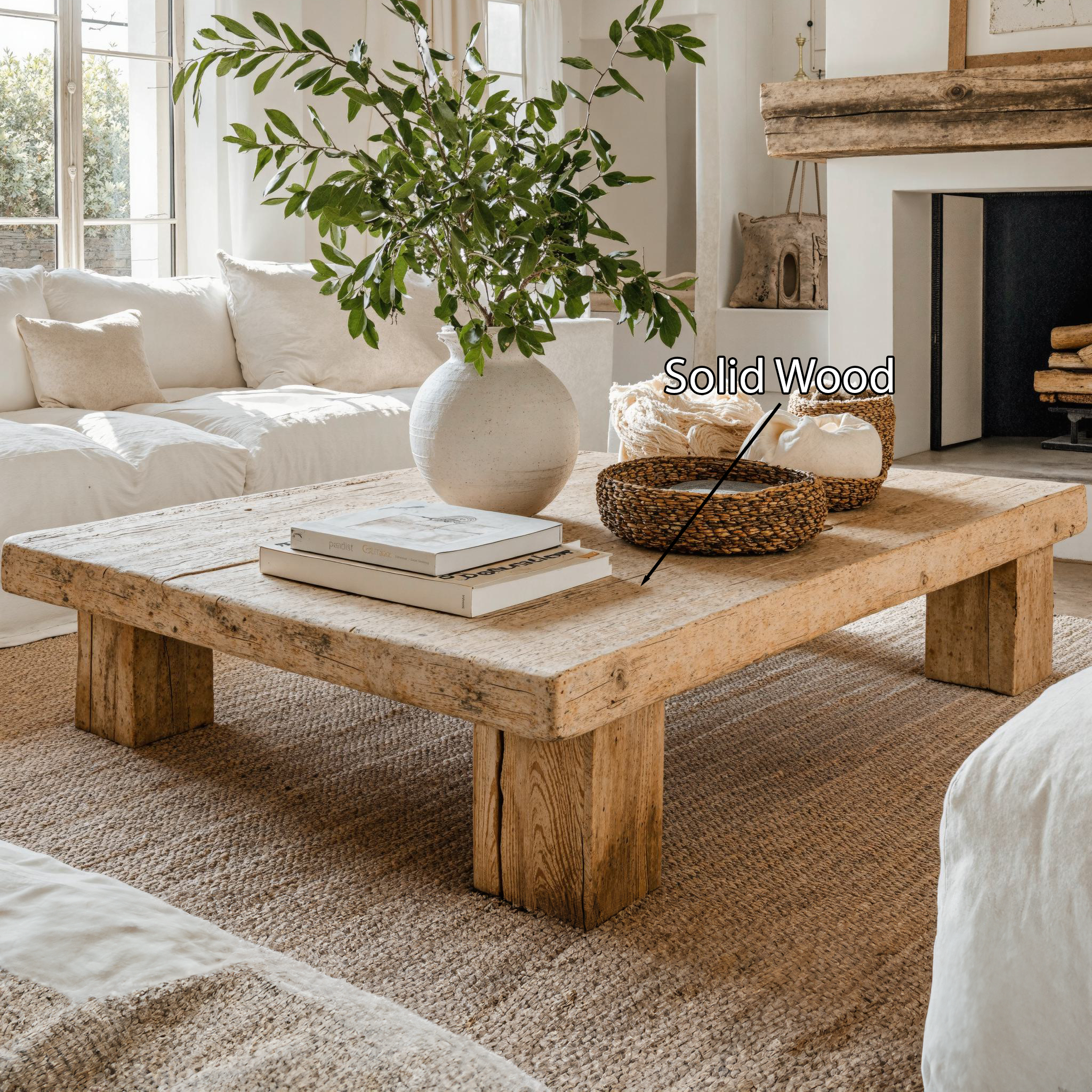 Unique Rustic Oak Coffee Table SILDTCF039