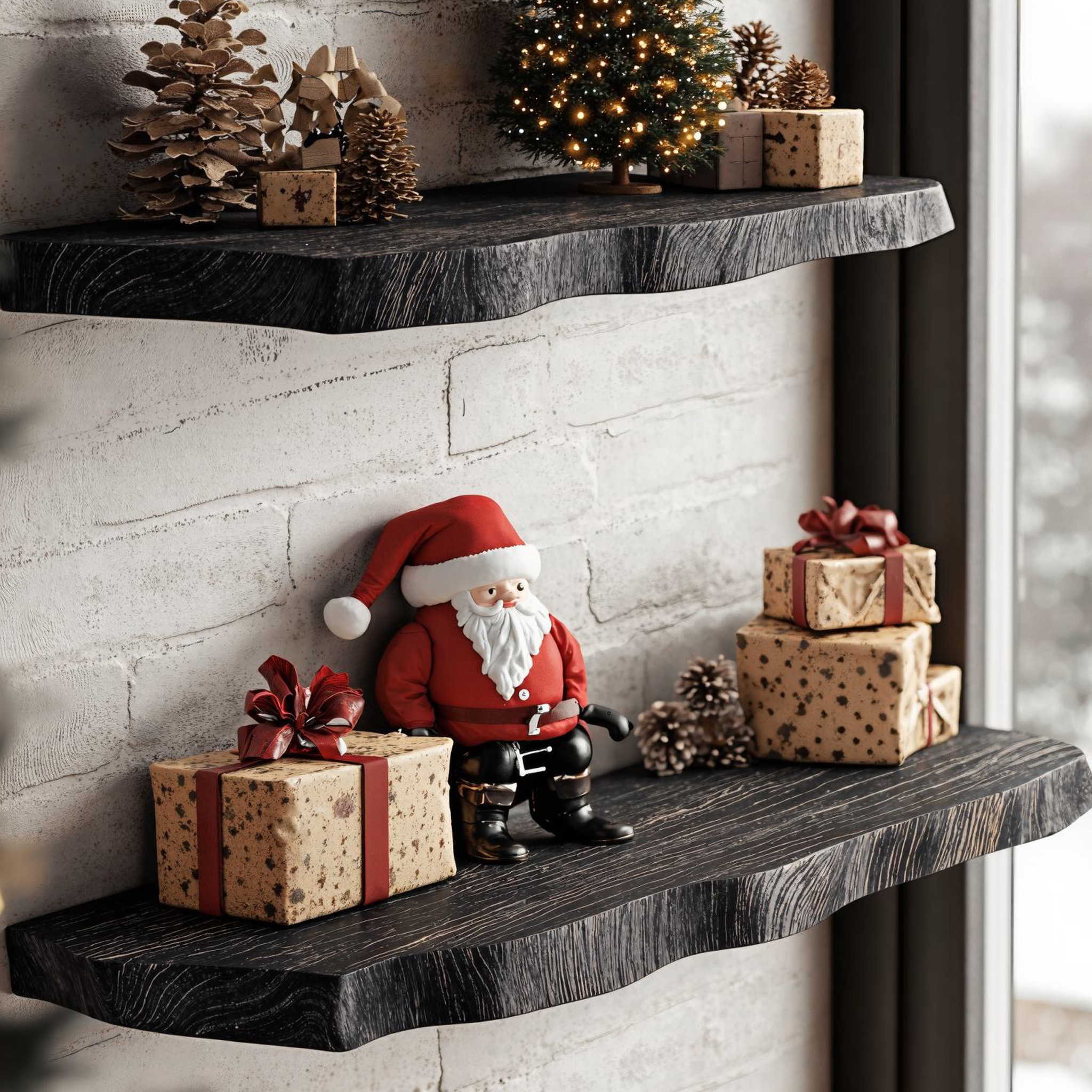 Floating Shelf Wooden Shelves Xmas Decor SILDTFL071