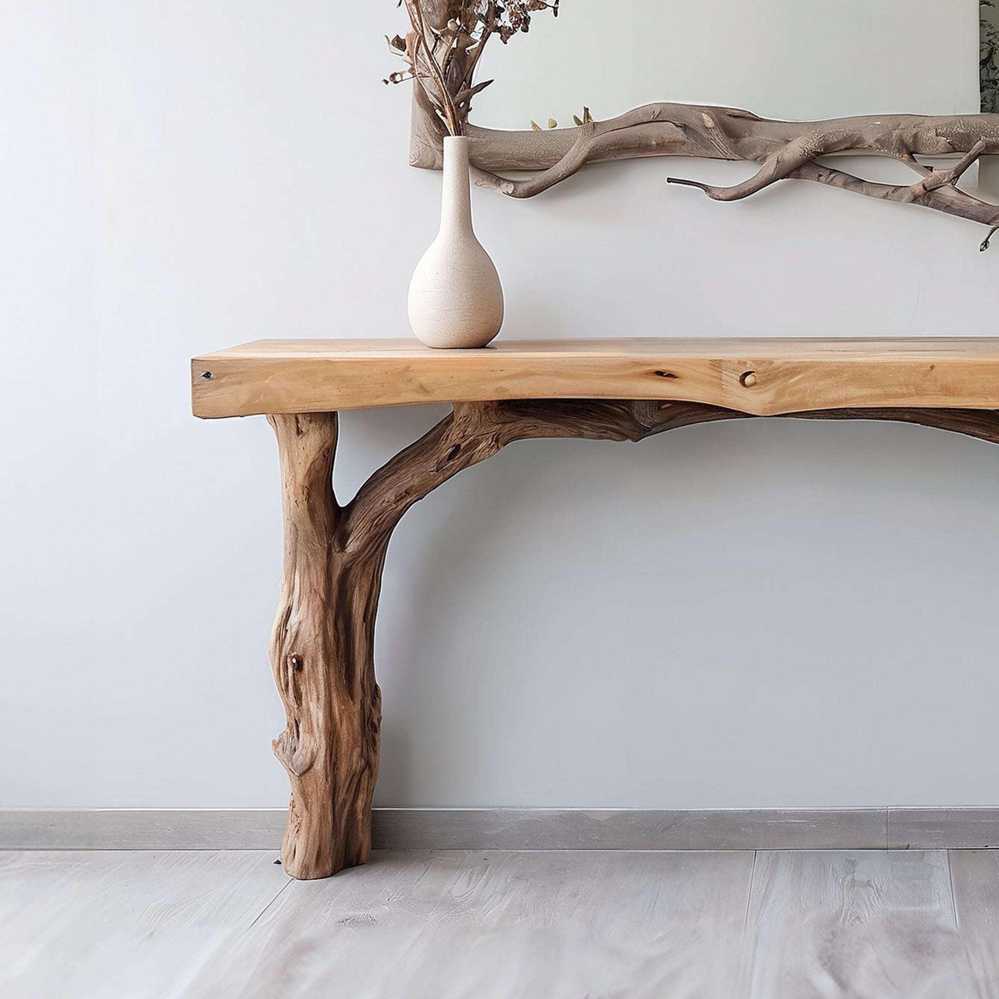 Floating Edge Entry Console Table Handcraft SILDTCS081