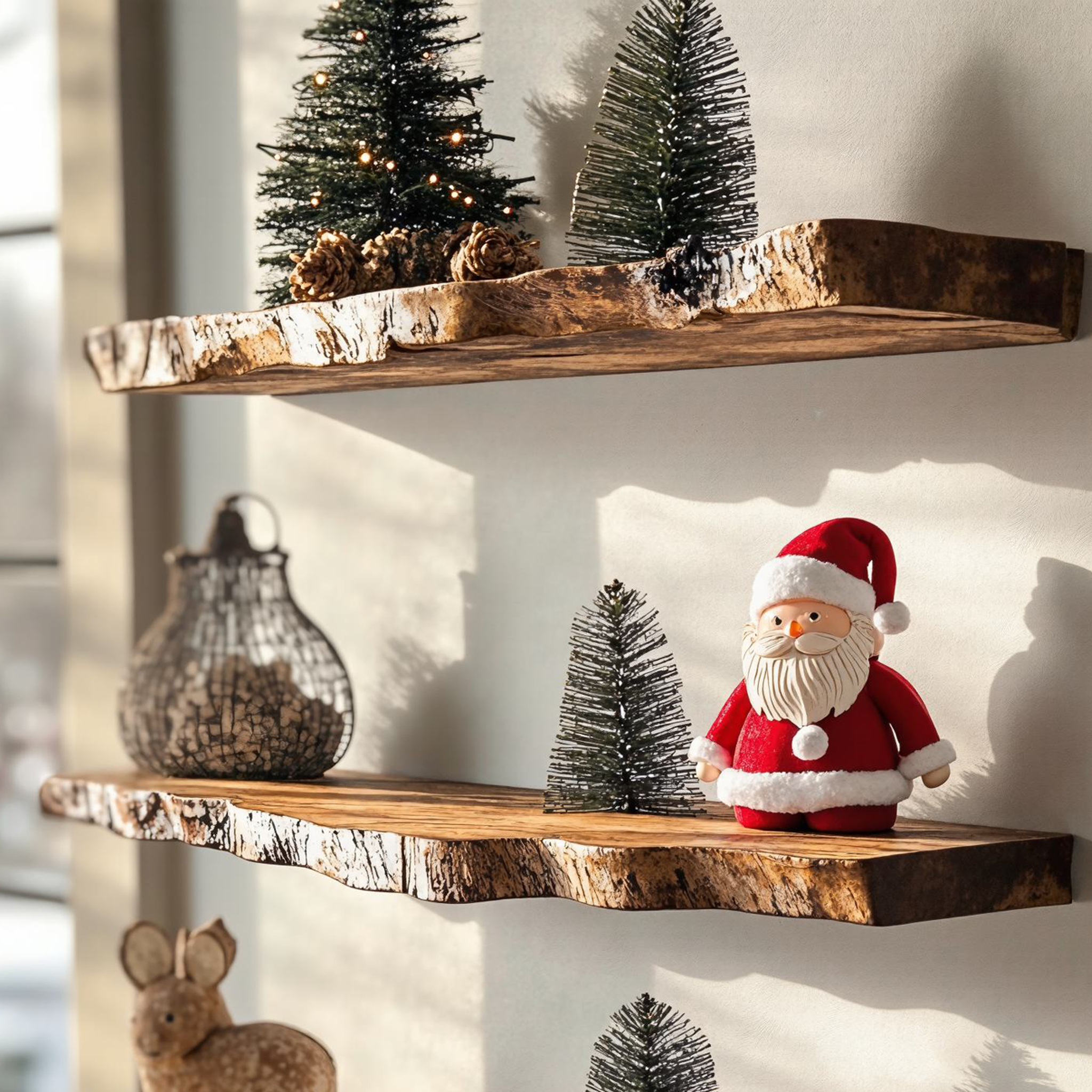 Live Edge Shelves Floating Shelves Christmas Decor SILDTFL077