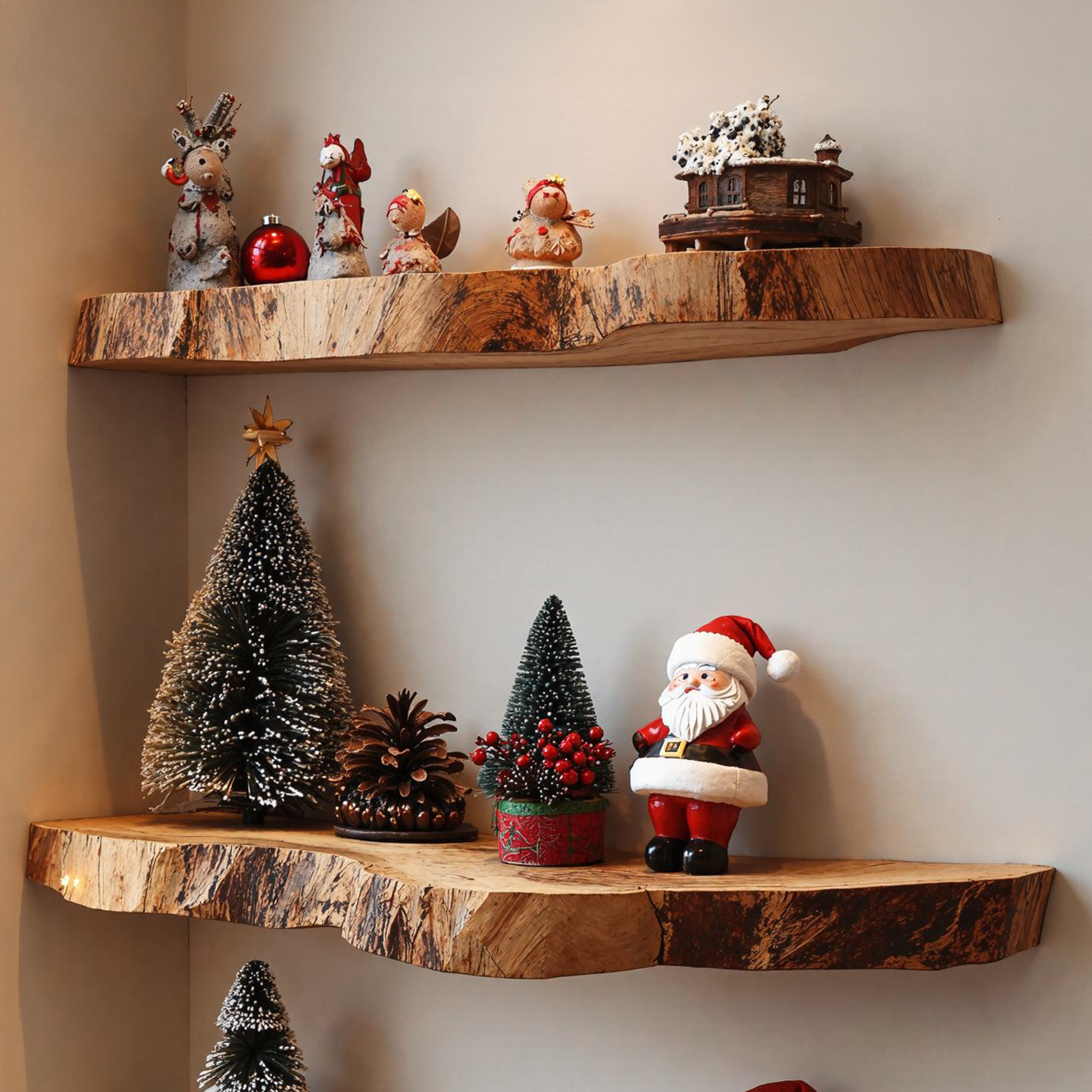 Handcrafted Floating Shelves Wall Shelves Xmas Decor SILDTFL063