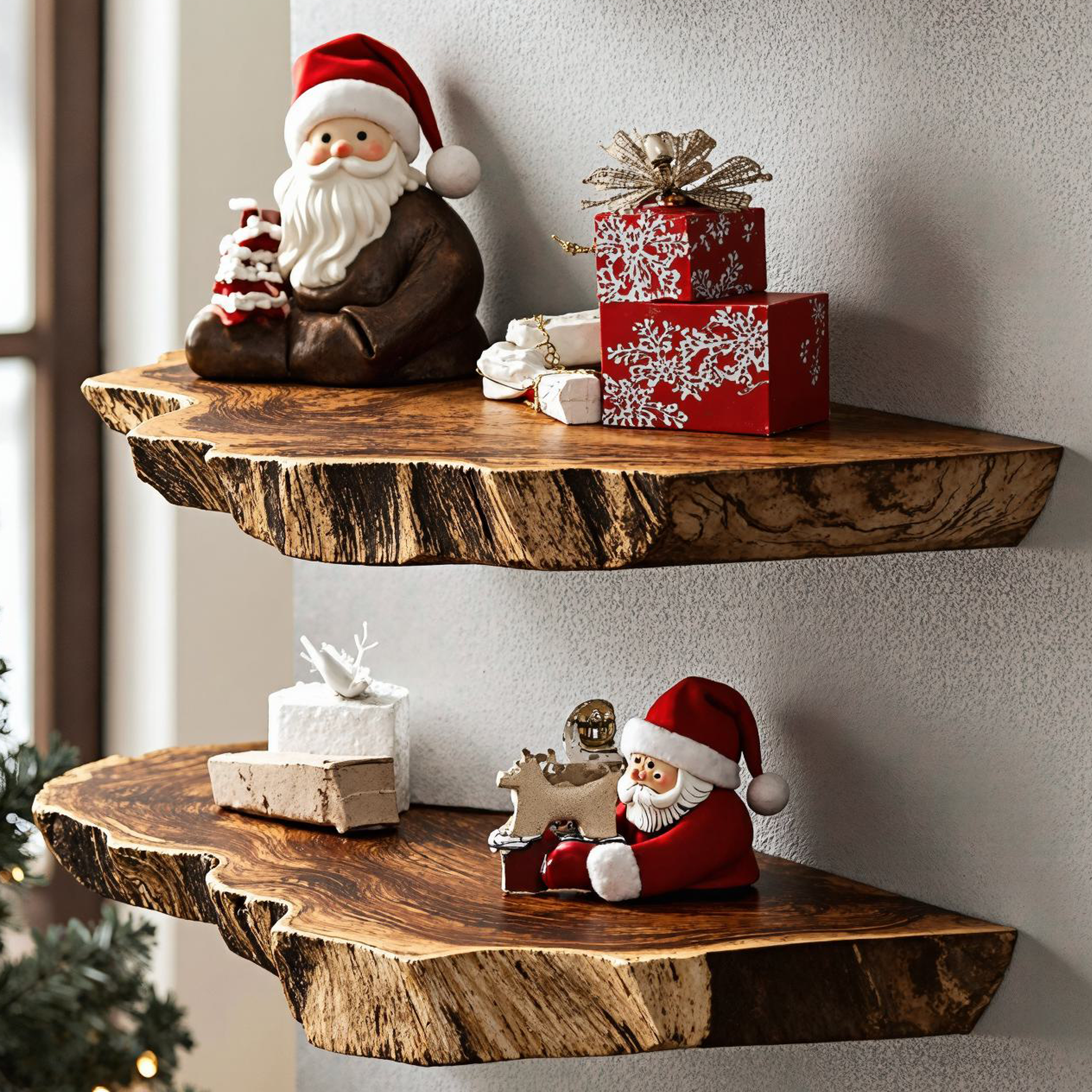 Floating Shelf Wooden Shelves Unique Xmas Decor SILDTFL073