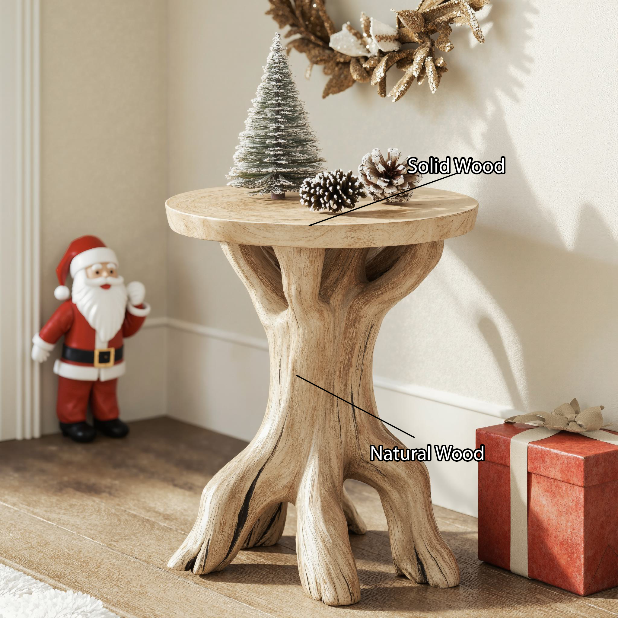 Farmhouse Live Edge End Table Christmas End Table SILDTENC027