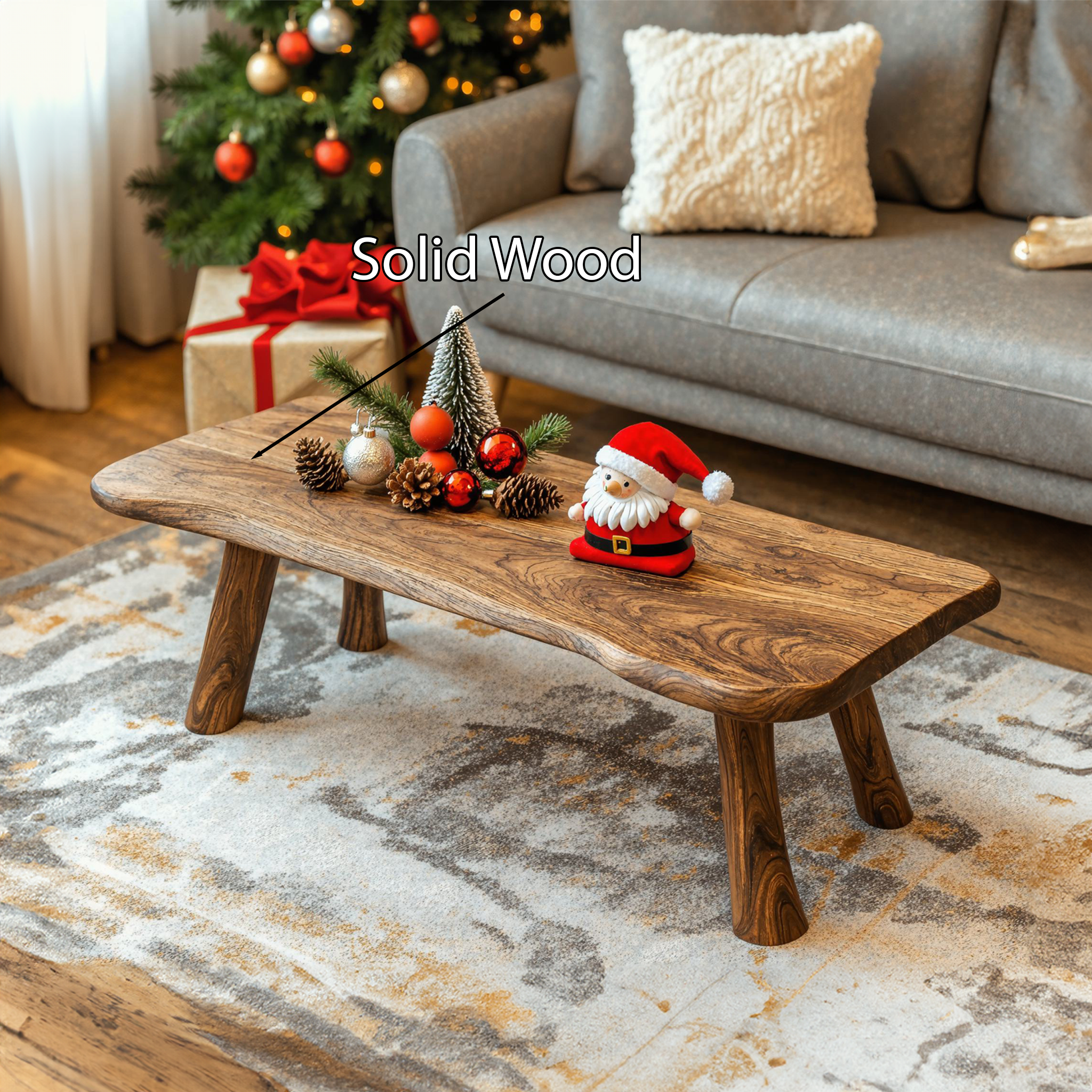 Christmas Coffee Table Farmhouse Decor SILDTCF013