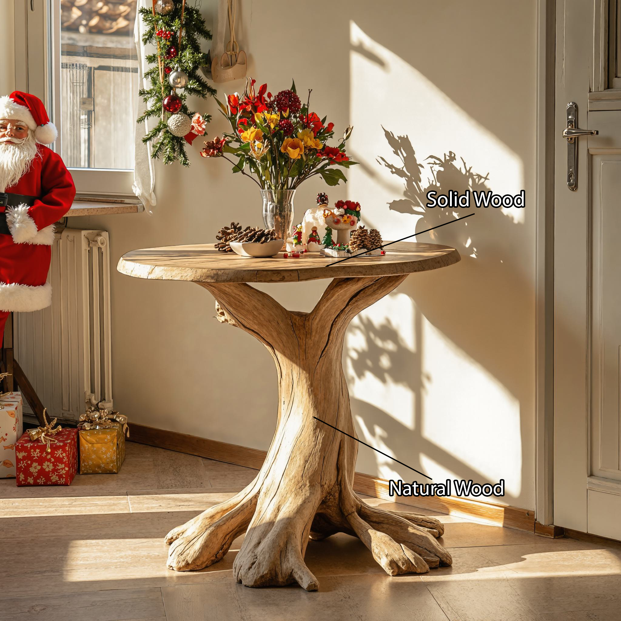 Rustic Wood Live Edge End Table Christmas End Table SILDTENC034