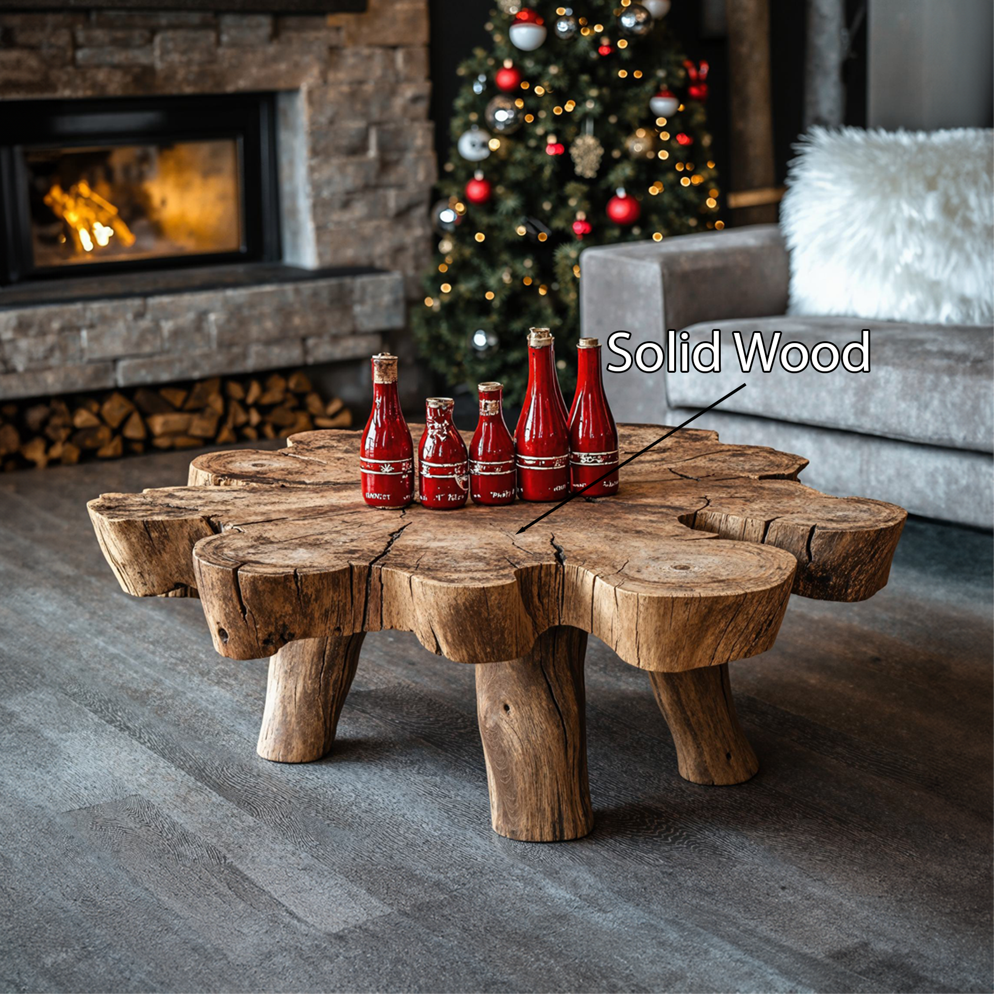 Reclaimed Wood Coffee Table Christmas SILDTCFC002