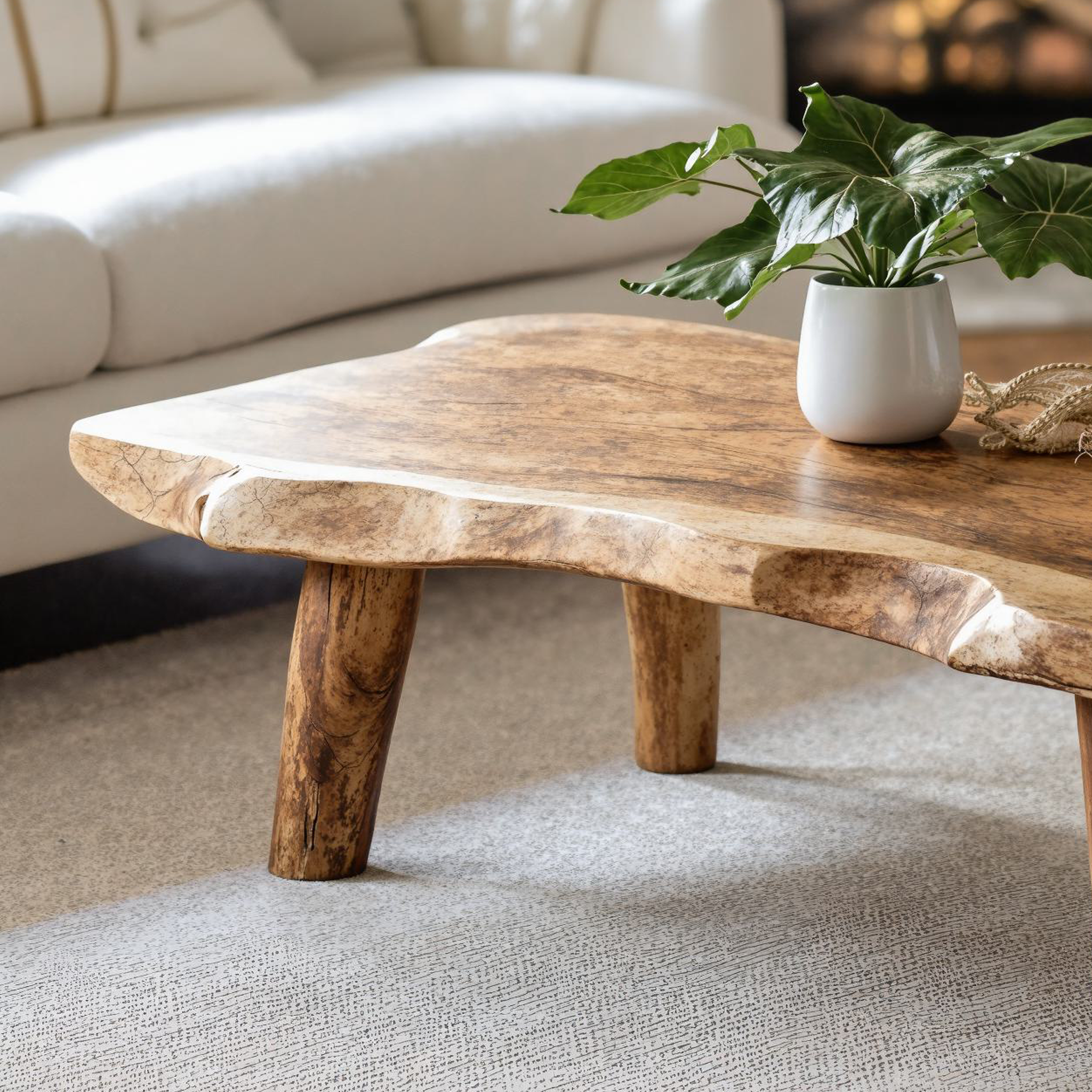 Rustic Wood Coffee Table SILDTCF036