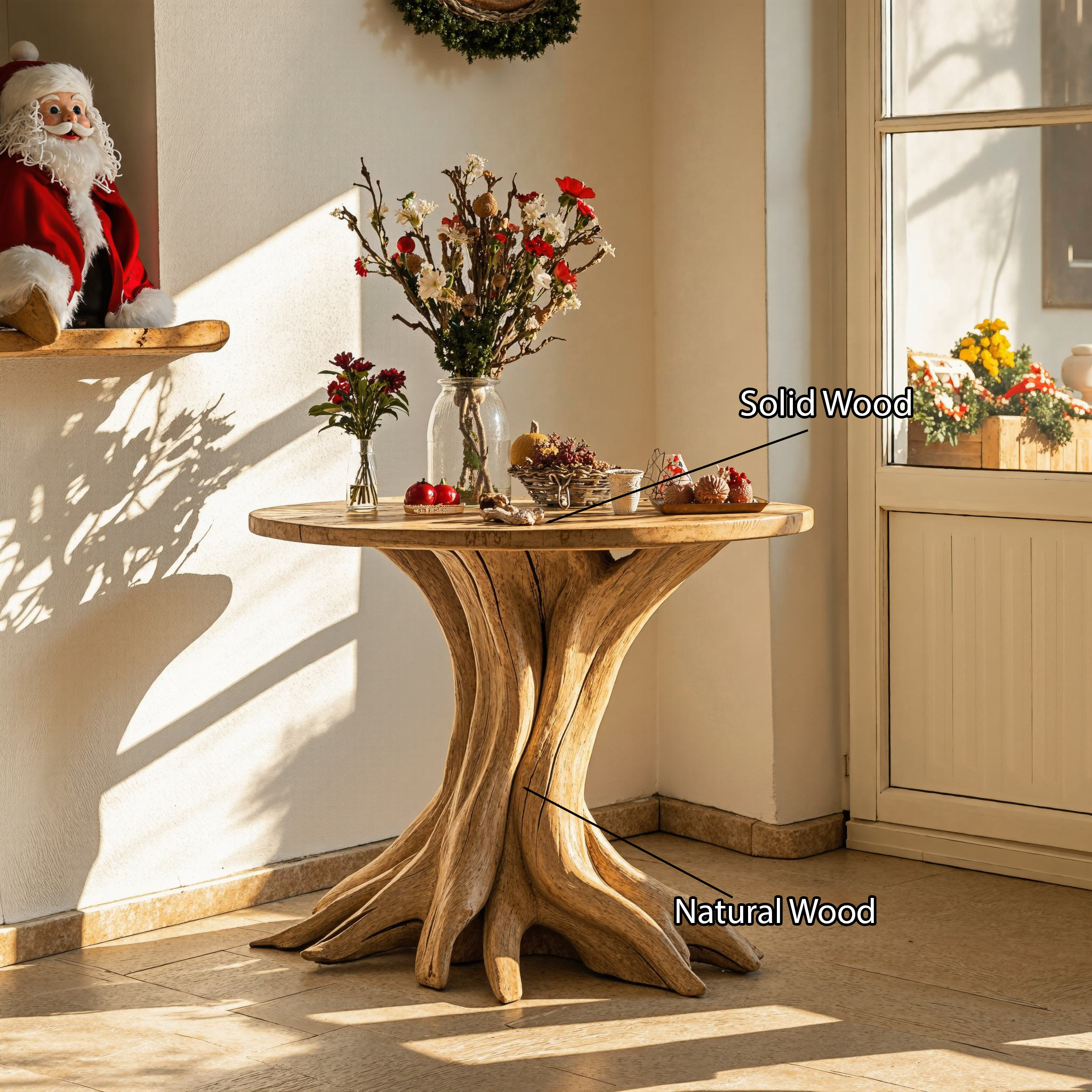 Reclaimed Wood Xmas End Table Farmhouse End Table Decor SILDTENC031