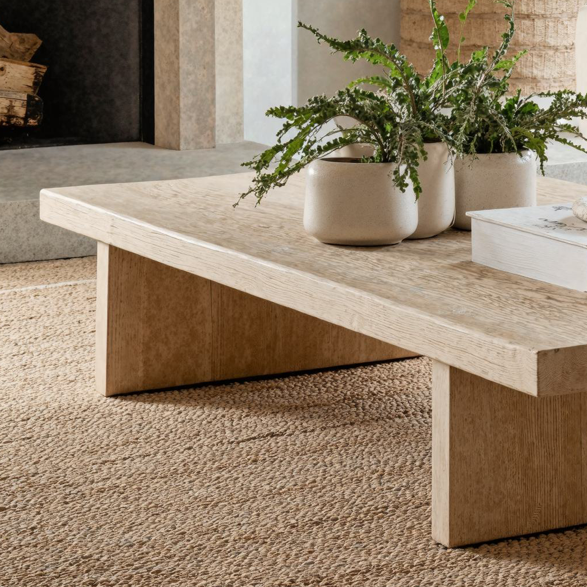 Living Edge Oak Coffee Table SILDTCF031