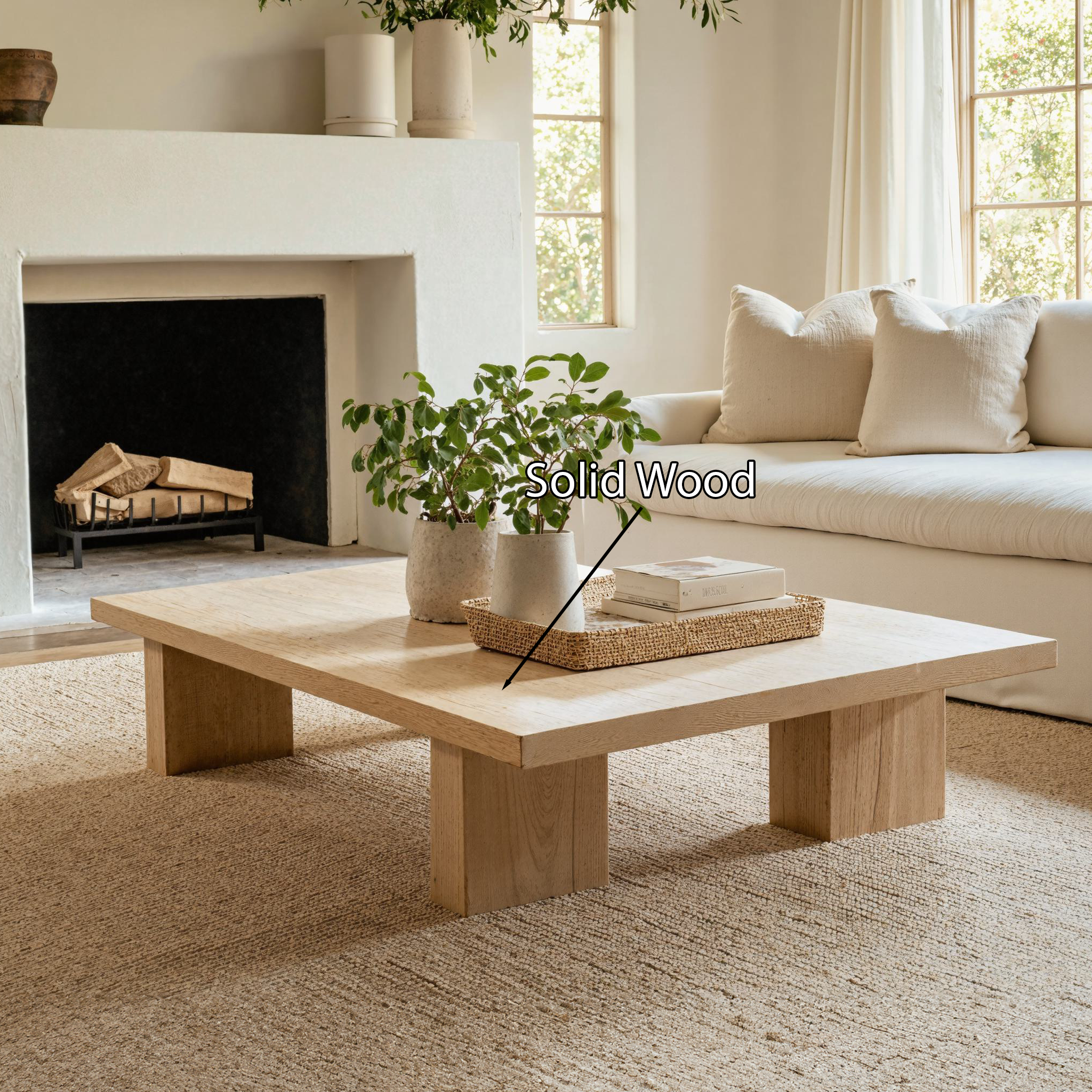 Handcrafted Oak Coffee Table SILDTCF032