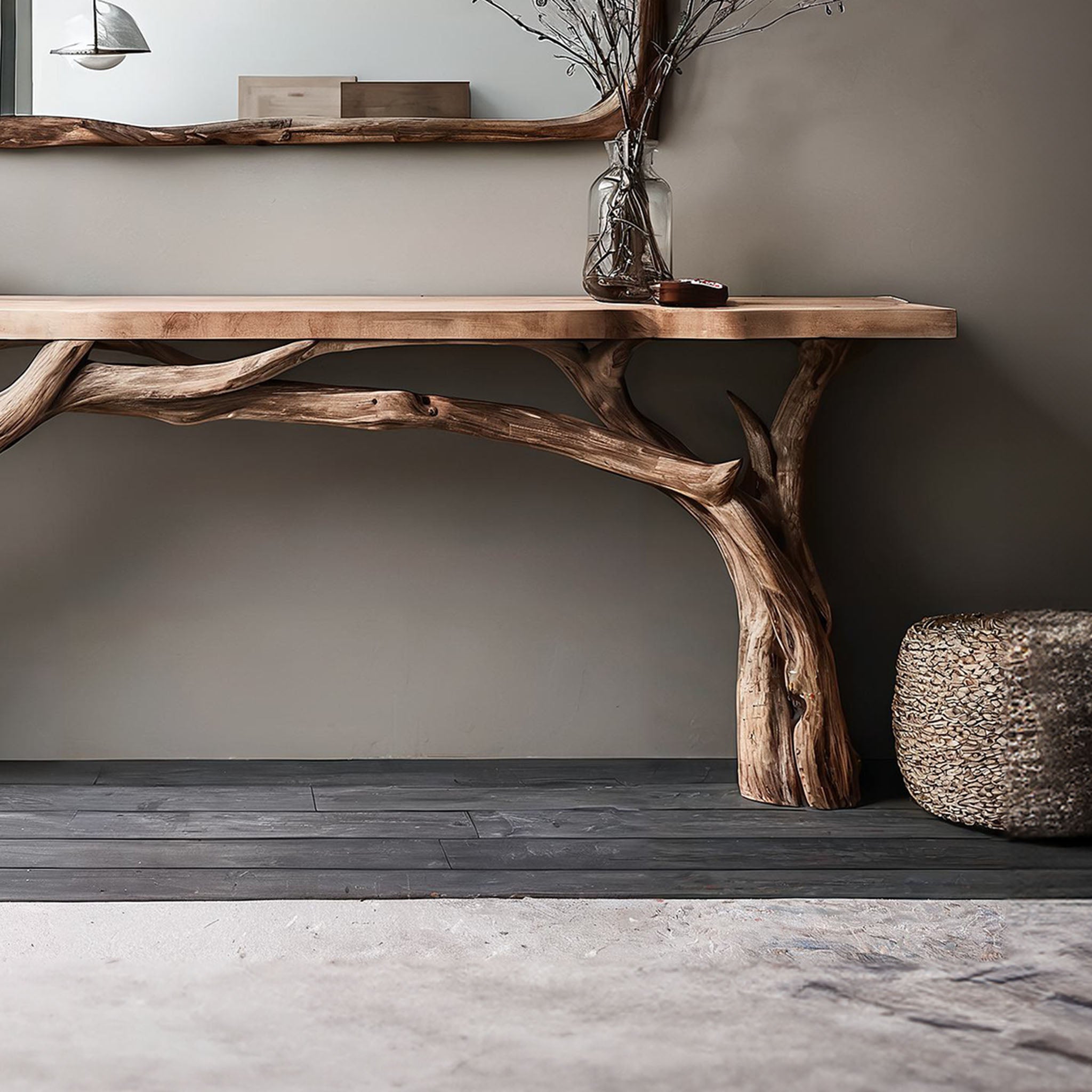 Decorative Wooden Floating Edge Console Table SILDTCS086