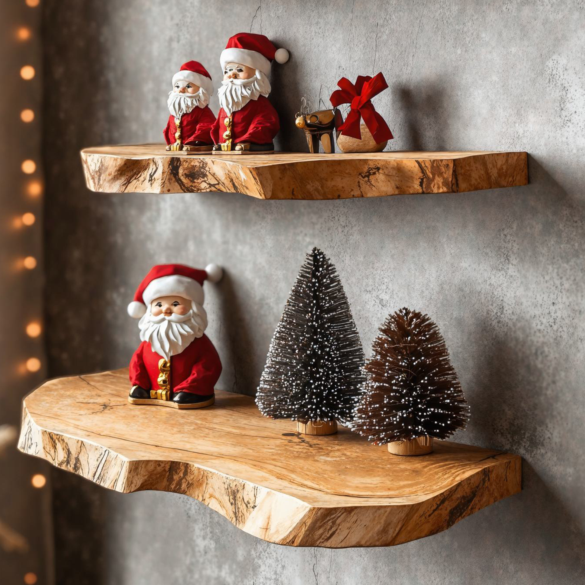 Floating Shelf Wooden Shelves Christmas Decor SILDTFL070