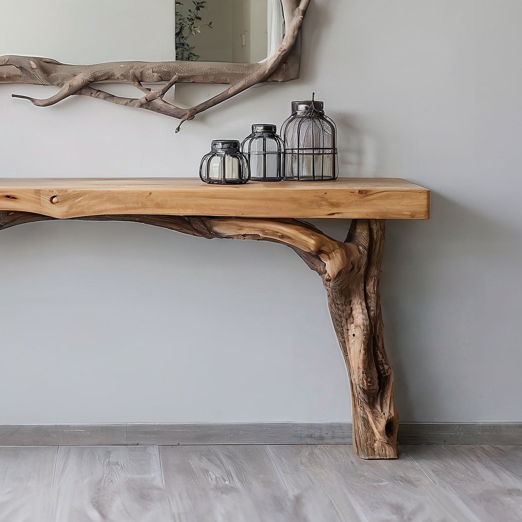 Floating Edge Entry Console Table Handcraft SILDTCS081