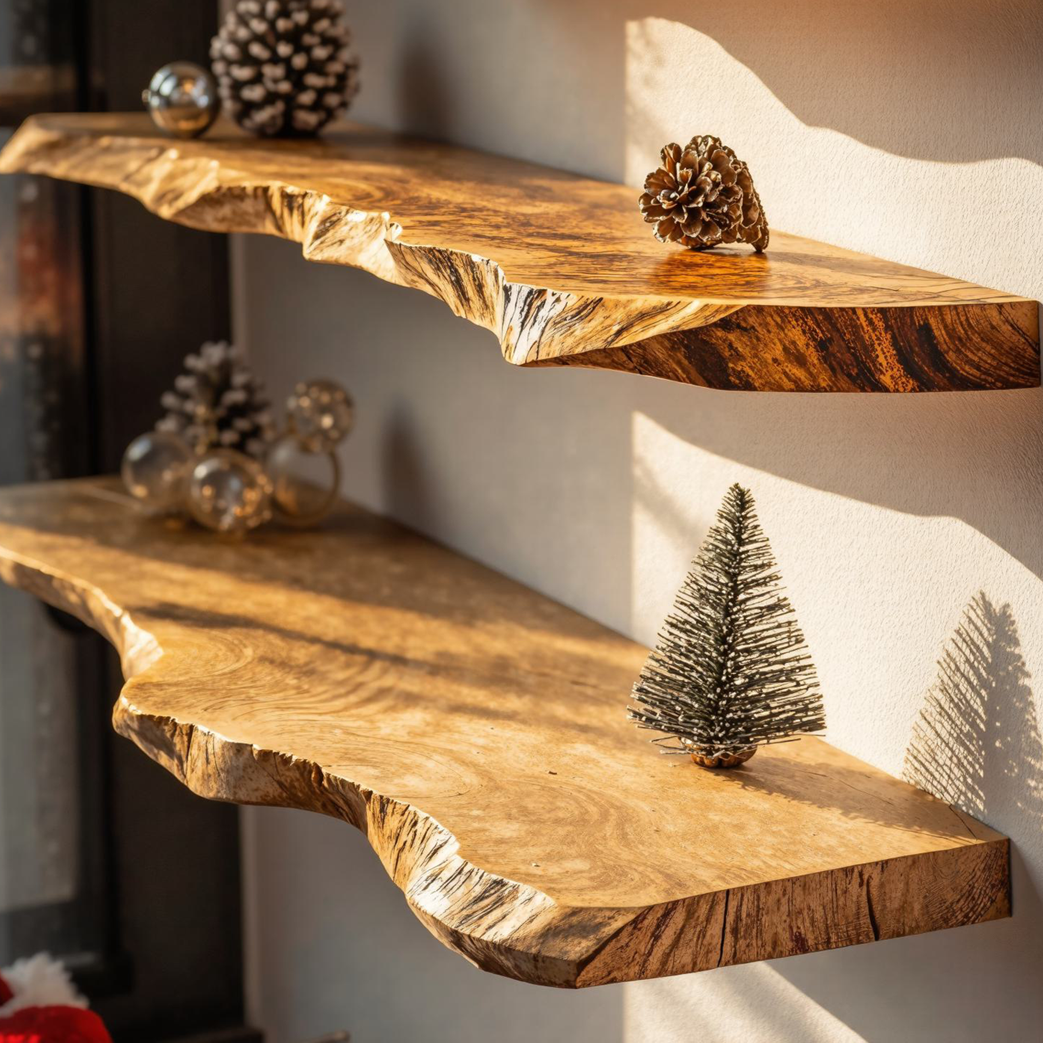 Wooden Floating Shelves Wall Shelves Xmas Decor SILDTFL078