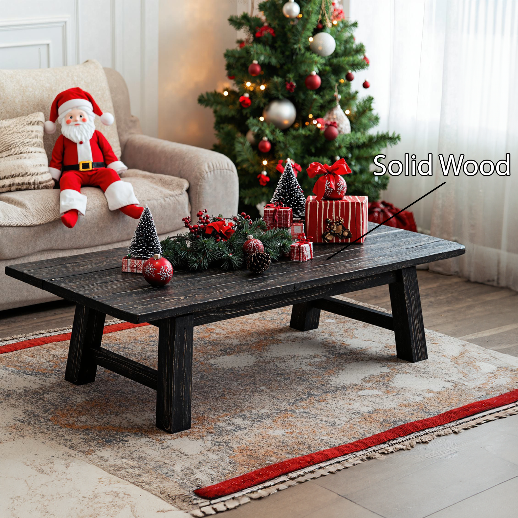 Handcrafted Coffee Table Christmas Decor SILDTCFC004