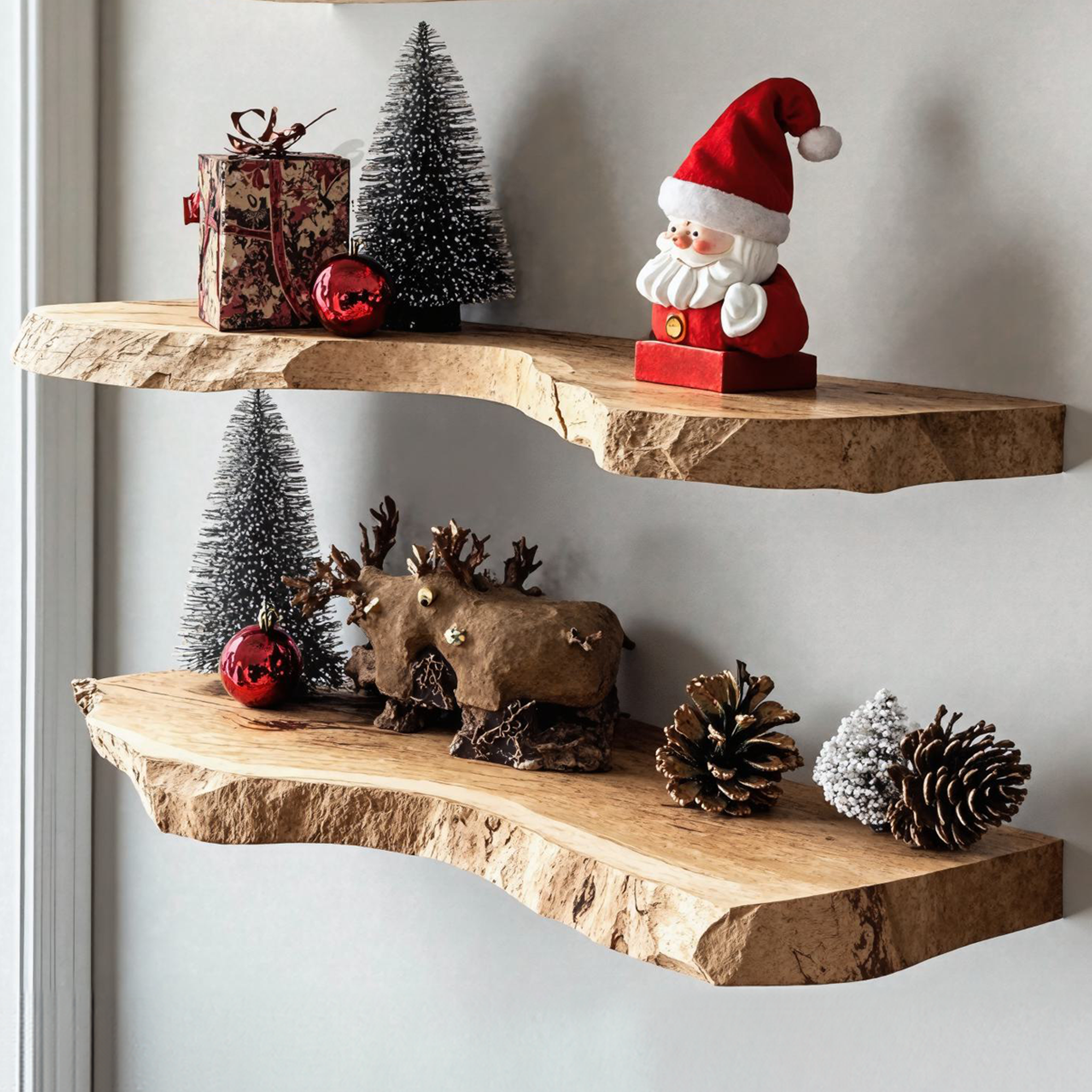 Live Edge Shelves Wall Shelves Christmas Decor SILDTFL065