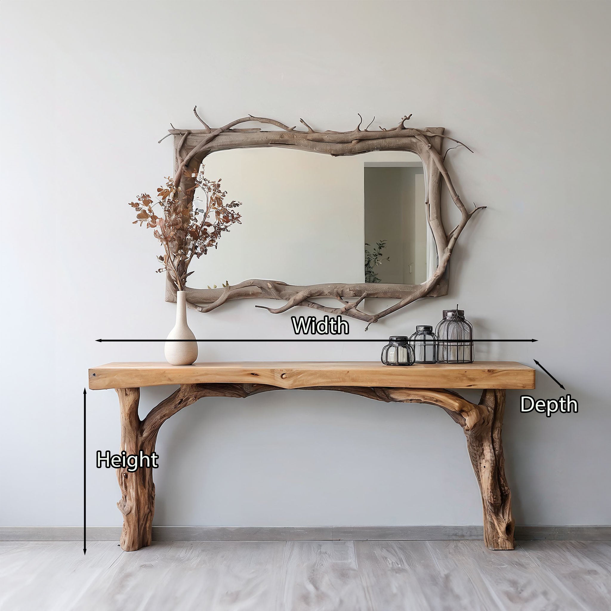 Floating Edge Entry Console Table Handcraft SILDTCS081