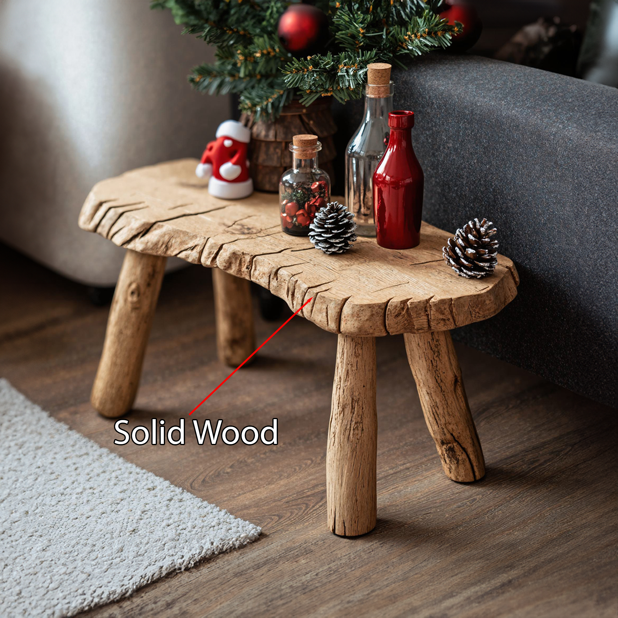 Modern Wood Coffee Table Xmas Decor SILDTCFC022