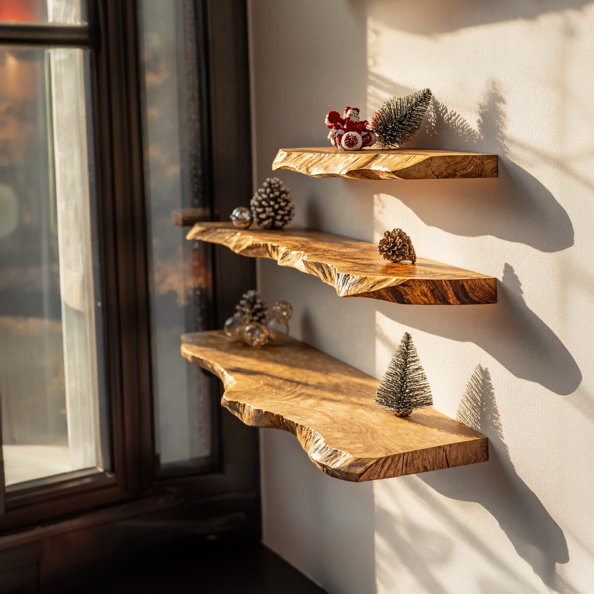 Wooden Floating Shelves Wall Shelves Xmas Decor SILDTFL078