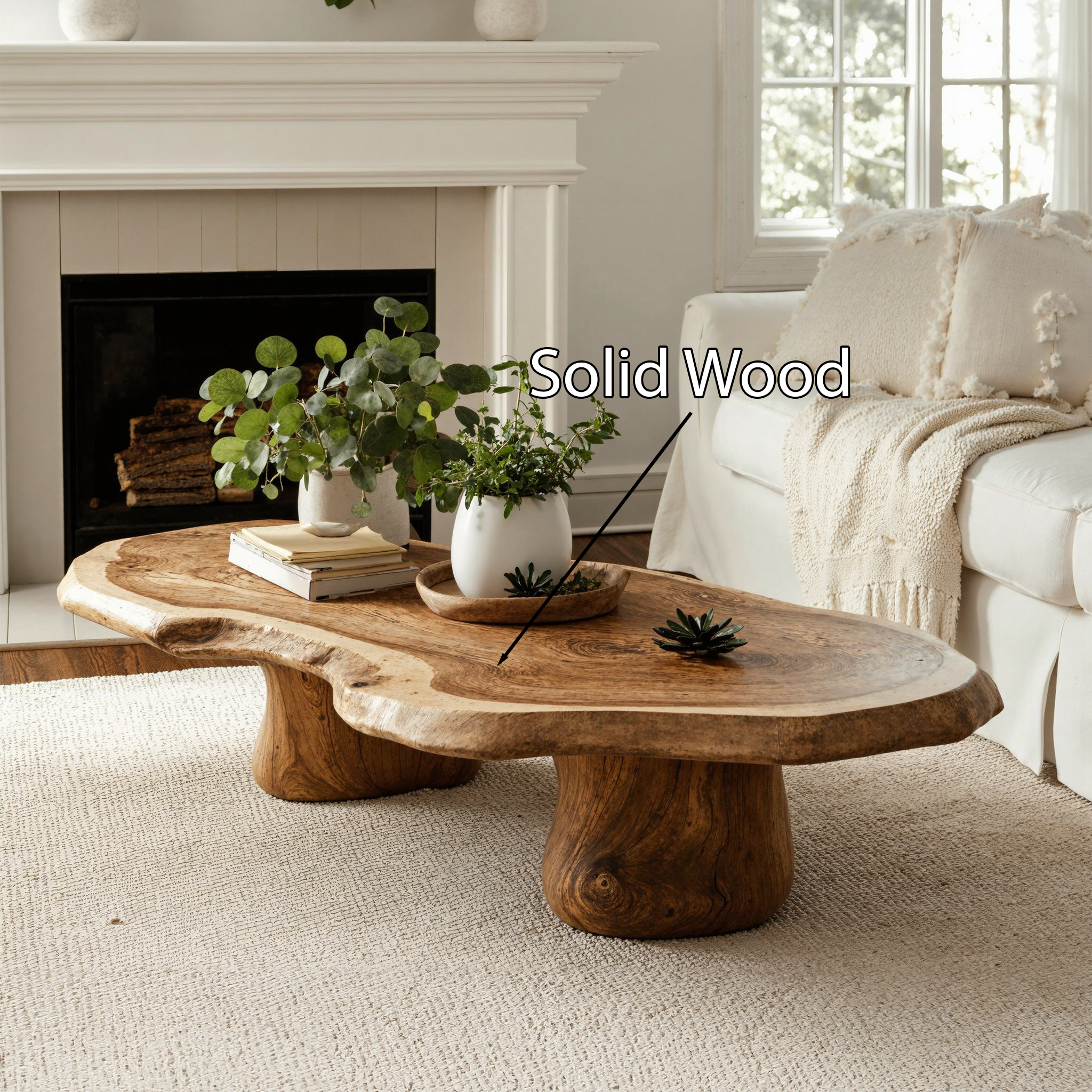 Modern Wood Coffee Table SILDTCF037