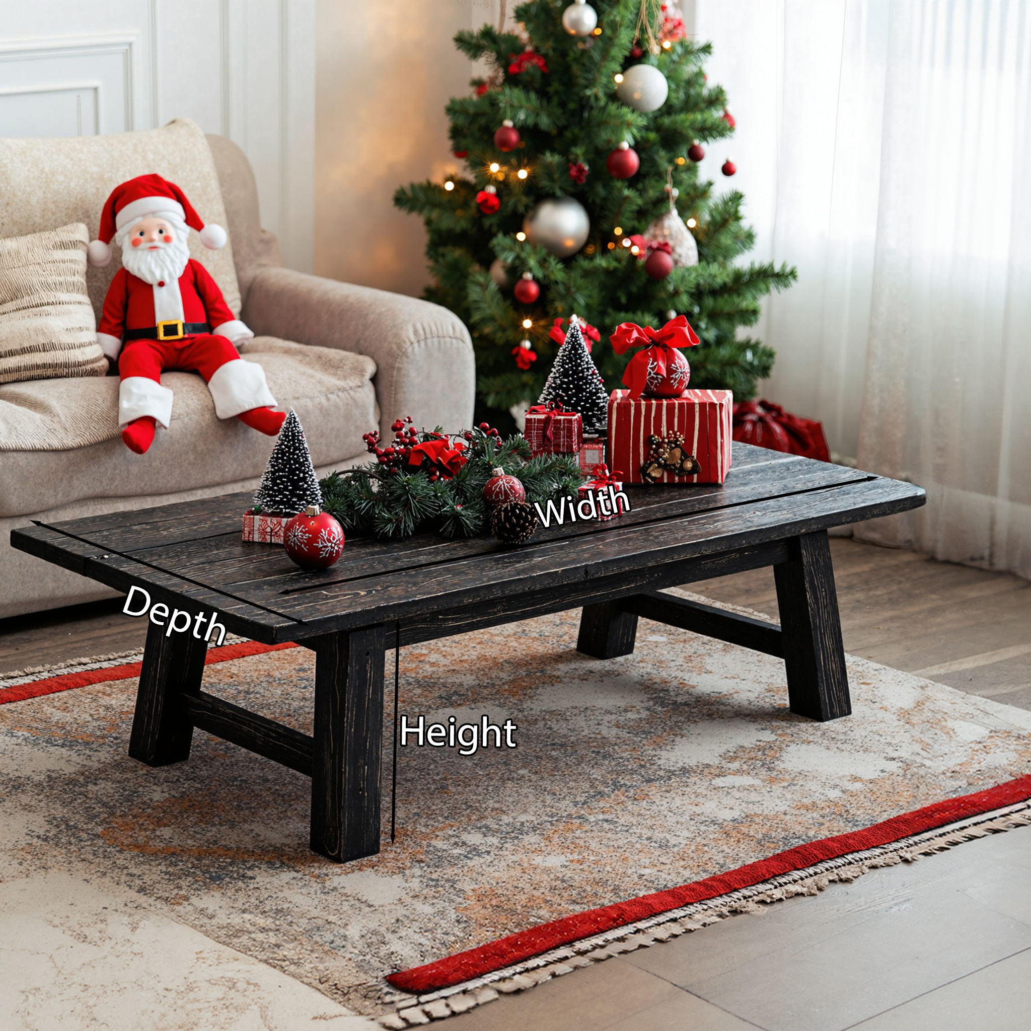 Handcrafted Coffee Table Christmas Decor SILDTCFC004