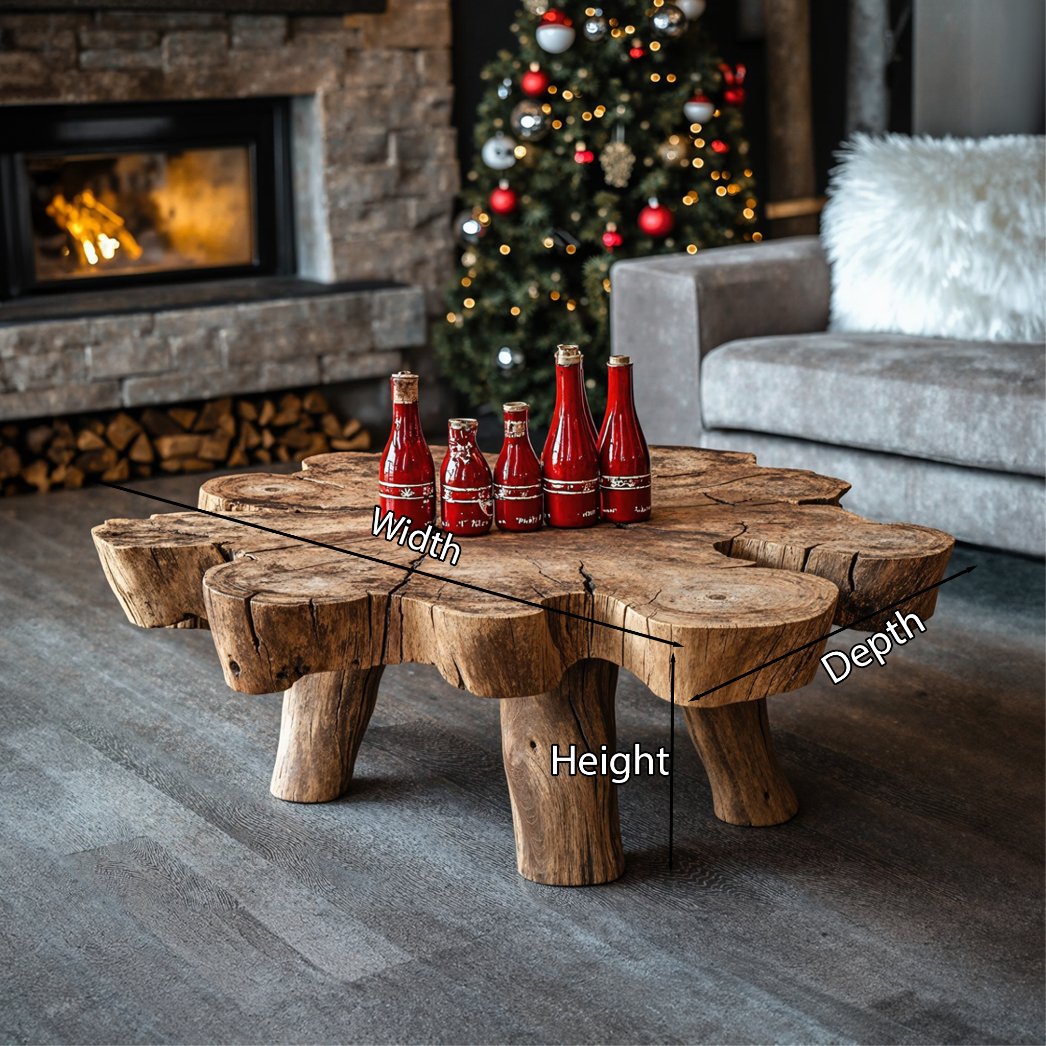 Reclaimed Wood Coffee Table Christmas SILDTCFC002