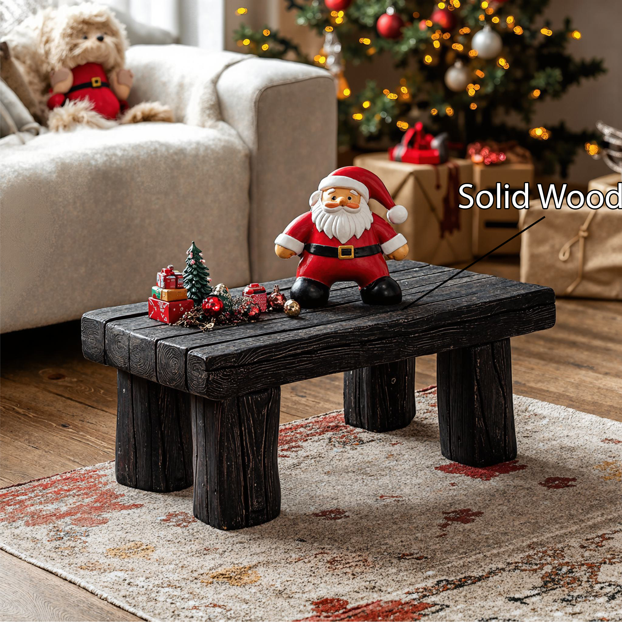 Reclaimed Wood Coffee Table Xmas Decor SILDTCFC005