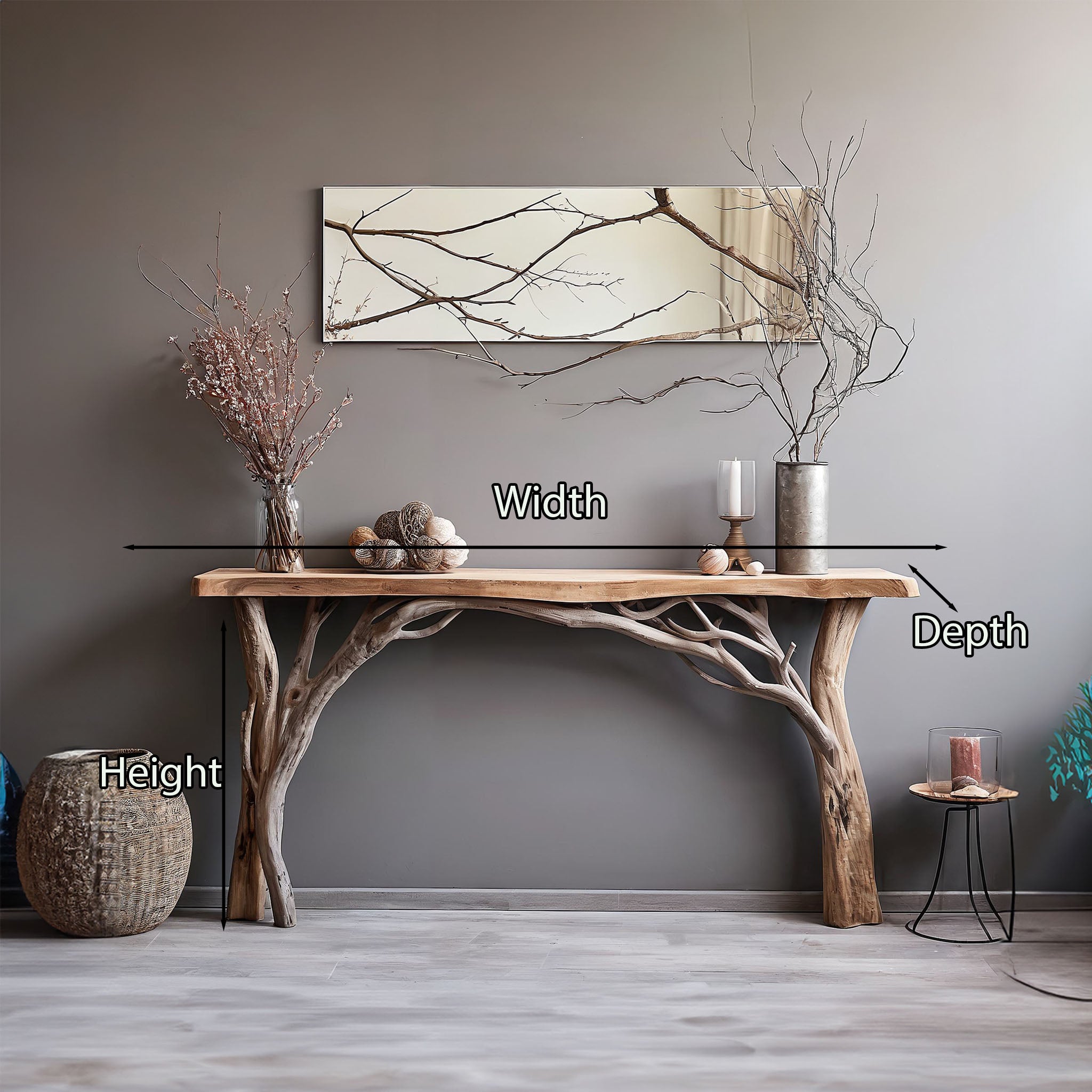 Floating Edge Console Table Woodworking SILDTCS085