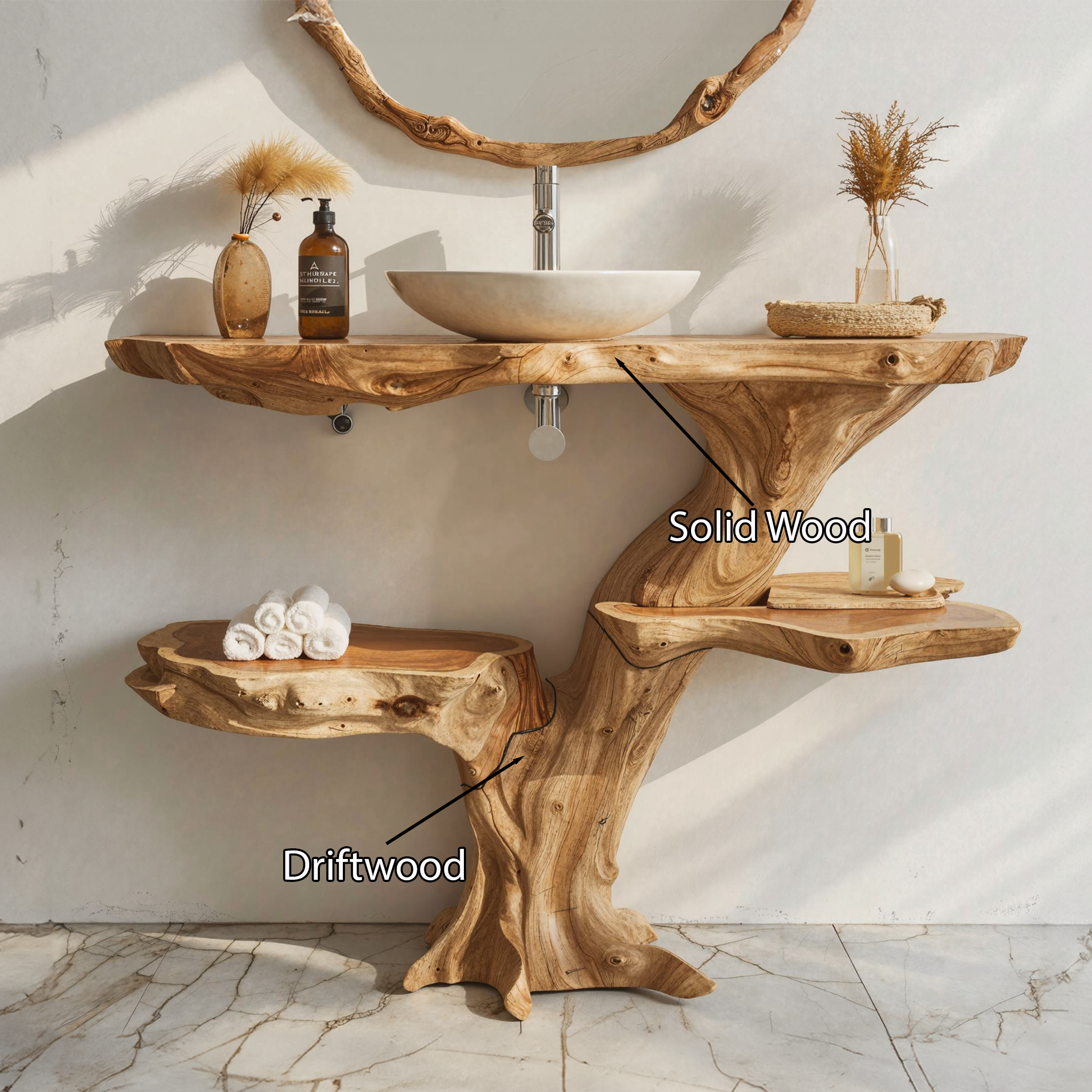 Handcrafted Bathroom Vanity Bathroom Sink SILDTBRV052