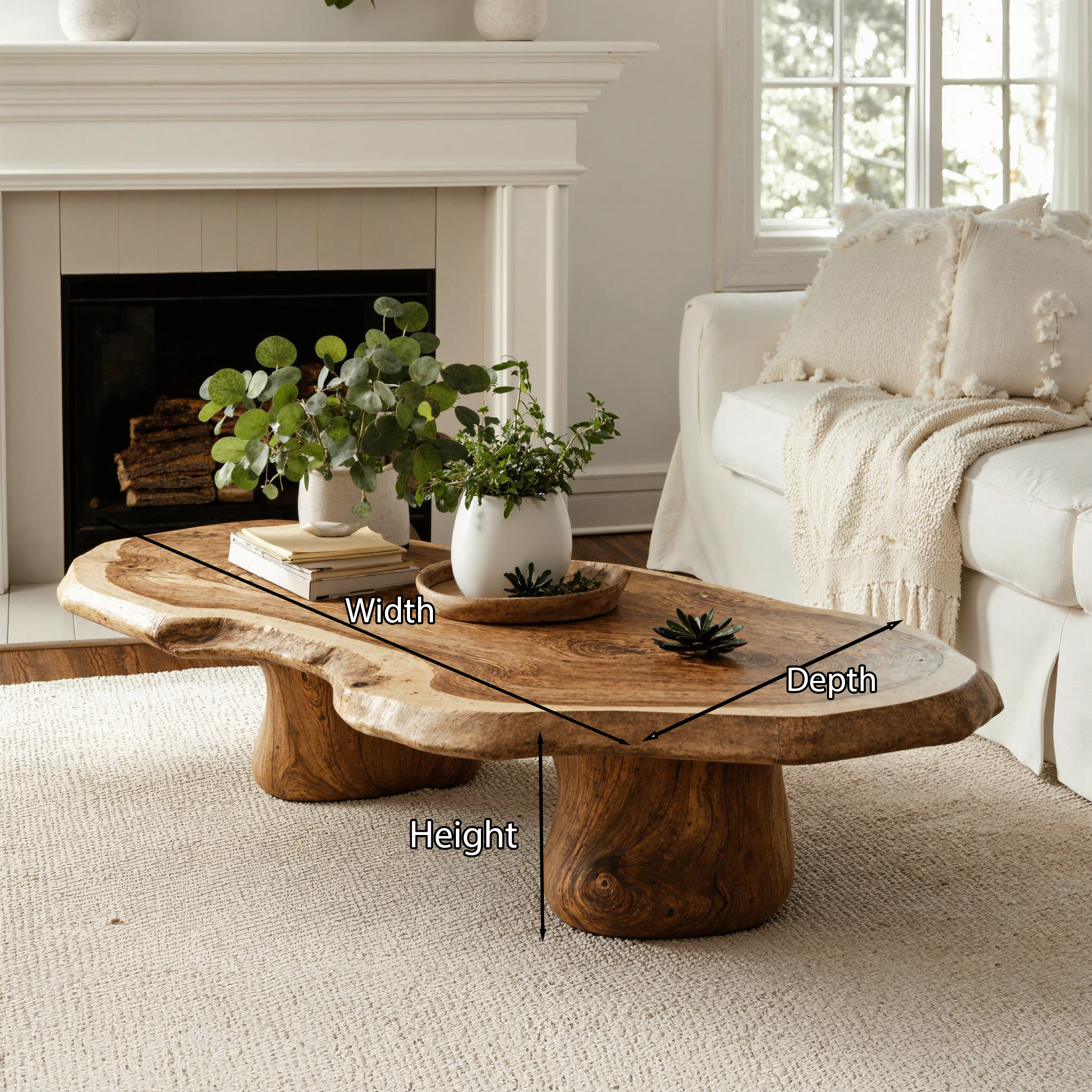 Modern Wood Coffee Table SILDTCF037