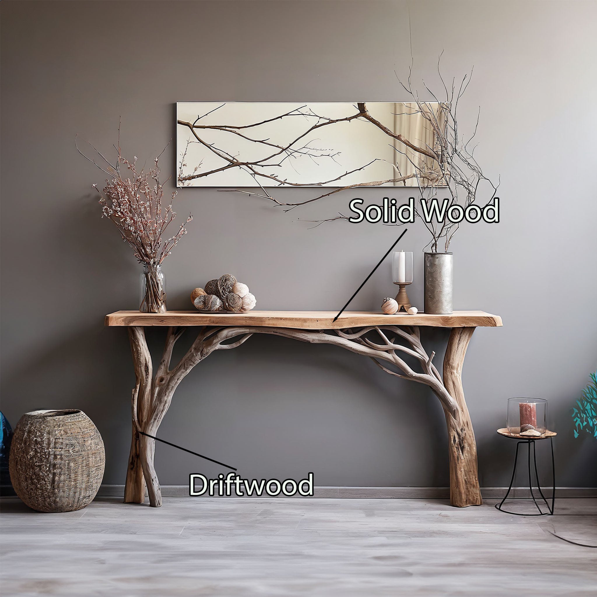 Floating Edge Console Table Woodworking SILDTCS085